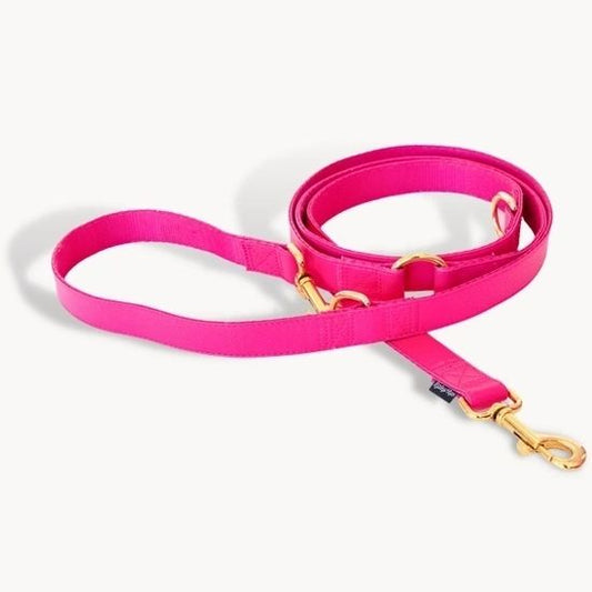 Vegan Leather Hands-Free Leash - Punk Pink