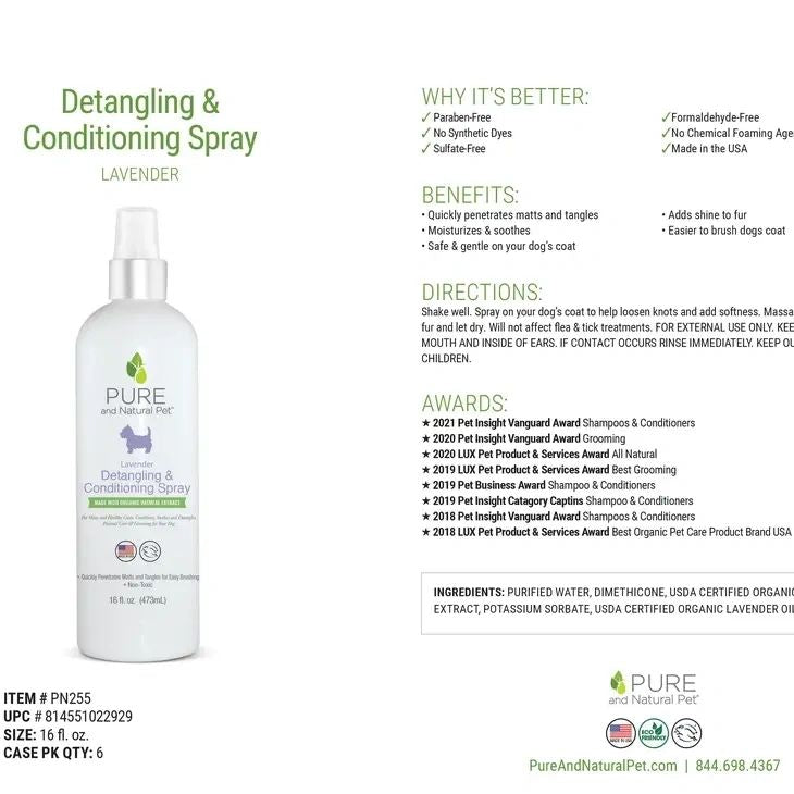 Leave-In Conditioner & Detangler by Pure and Natural Pet