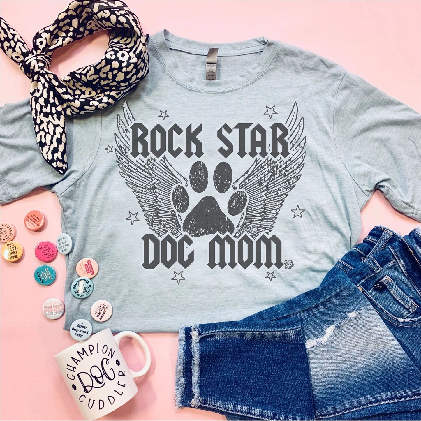 Rock Star Dog Mom Tee