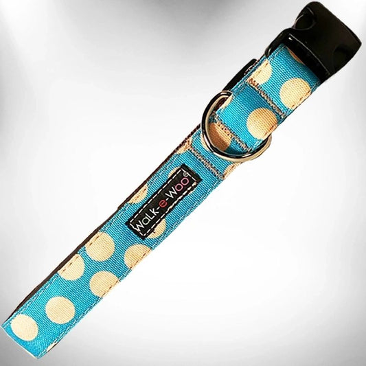 Tan Dot on Turquoise Collar